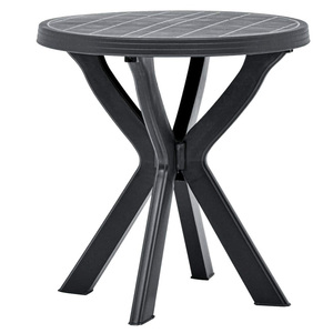 Table de jardin ronde en plastique rigide, diamètre 70 cm, anthracite, table de camping d'extérieur, gain de place, facile à assembler - Product Image 1
