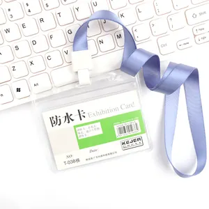 Ucuz yumuşak PVC şeffaf kimlik kartı kapak çift taraflı kart tutucu anti-sonbahar koruyucu kart çantası