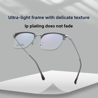 A10042 Lunettes tendance vintage pour hommes, monture sourcil, style rétro, montures de myopie pleine monture, lunettes carrées de haute qualité à bordure complète
