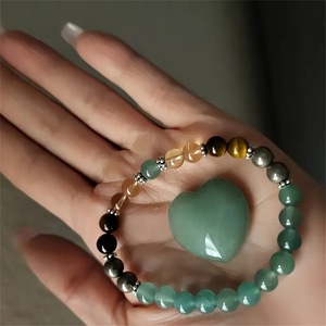 Natural Stone <b>Beaded</b> <b>Bracelet</b> Citrine Green Aventurine 6mm Women's Bohemia Everyday Wear - Product Image 2