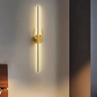 Lámpara de Pared Moderna y Sencilla con Diseño de Asta de Ciervo, Luz Creativa de Tendencia para Dormitorio, Estudio, Sofá y Pared de Fondo de TV