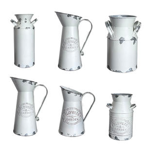 Cubo de flores de hierro Vintage de fabricante directo, maceta de jarrón de estilo americano para flores de arte Pastoral secas frescas, maceta de flores - Product Image 5