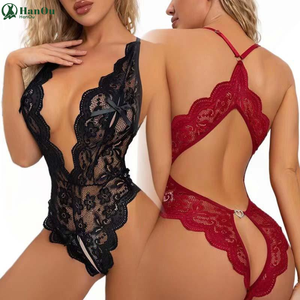 Lingerie Sexy per Donne, Body in Pizzo Trasparente Multicolore, Intimo Femminile, Lingerie Teddy con Lacci per Donne Mature - Product Image 1