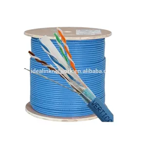 Kabel Lan Cat6 FTP kabel Patch 23AWG kabel jaringan tembaga dengan kotak jaket PVC harga oleh Meter untuk jaringan