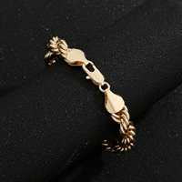 Pulsera de Cadena Trenzada de Hierro de Diseño Simple, Estilo Hiphop, Unisex, Venta Caliente, Popular, Moderna, al por Mayor, Colección 2026
