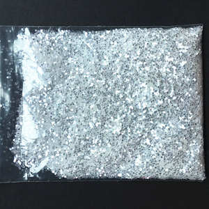 Vente en gros de poudre pailletée argentée à haute brillance pour maquillage, cosmétiques, ongles, artisanat, décoration scintillante à haute brillance - Product Image 2