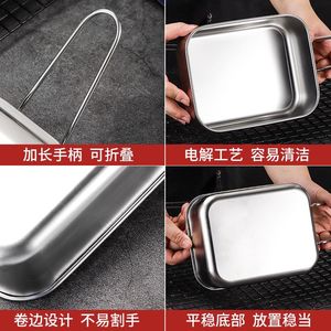 Stainless Steel Lunch <b>Box</b> Rectangle 304 <b>With</b> <b>Lid</b> For Bento And Fast Food <b>Storage</b> - Product Image 5