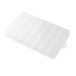 กล่องเก็บเครื่องประดับพลาสติกใสพร้อมช่องแบ่งความจุ 1 ลิตรสำหรับจัดระเบียบอุปกรณ์ทำเล็บและเครื่องประดับเพชร - Product Image 1