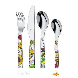 WMF Posate per Bambini Biene Maja (4 pezzi) con incisione + Bavaglino con nome - Product Image 5