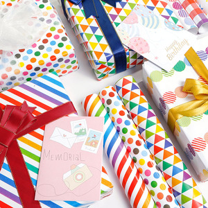 Venta al por mayor de rollos de papel tisú de cumpleaños de alta calidad colorido minimalista embalaje rollo de papel de regalo artesanía superior - Product Image 6