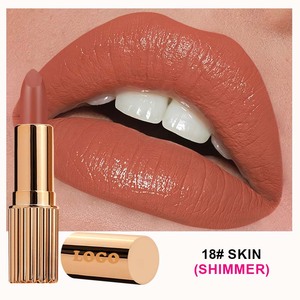Lápiz Labial Brillante en Tubo Dorado con Logotipo Personalizado, Marca Privada, Vegano, Cruelty Free, Crema Aterciopelada, 24 Colores, Bálsamo Labial Mineral Brillante - Product Image 5