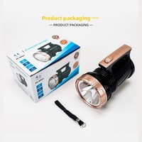 Projecteur LED portable 100W haute puissance, grande portée, lampe de patrouille extérieure rechargeable avec une portée de plus de 500 m