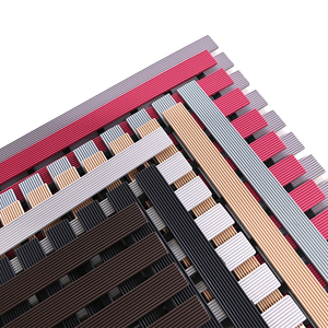 Alfombrilla <span class=keywords><strong>de</strong></span> bañera impermeable antideslizante TPE con patrón sólido moderno suave y ecológico con ventosas y agujeros <span class=keywords><strong>de</strong></span> drenaje fácil corte DIY - Product Image 3