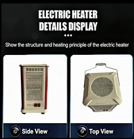 Calentador Eléctrico de Cuarzo Infrarrojo QH-200D de 2000W |   Temporizador de 3 Horas con 5 Ajustes Rápidos, Protección Contra Sobrecalentamiento y Volteo, Cobertura de 250-299 Pies Cuadrados
