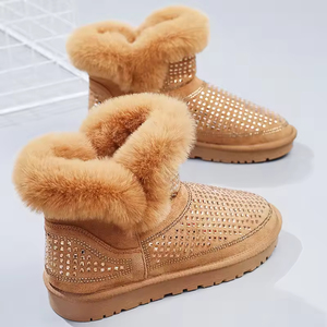 Women's 2026 Winter Snow Boots Plush Thick Upper Thermal & Hard-Wearing Casual Flat Short Cotton Boots - Product Image 3