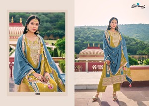 Vente en gros de robe de mariée brodée lourde Chinon Salwar Kameez indienne et pakistanaise costume de soirée coupe droite pour femme - Product Image 4