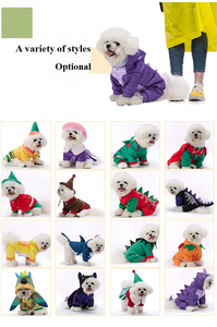 Snows Paws 모던 프린트 친환경 폴리에스터 겨울 따뜻한 푹신한 개 크리스마스 휴일 핸드 워시 후드 - Product Image 5