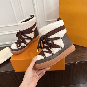 2026New Brands Designer Snow <b>Boots</b> Women Top Original Luxury Genuine Leather Plush Thick-toed Snow <b>Boots</b> waterproof - Product Image 2