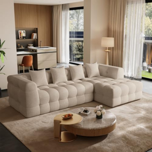 Nuevo Sofá Reclinable en Forma de L de Tela con Relleno de Esponja, Diseño Moderno, Ahorro de Espacio, Enrollable, para Negocios de Dropshipping - Product Image 1