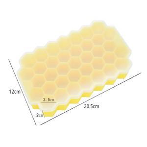 Bandeja de hielo cuadrada tipo panal de abeja, molde para hacer hielo con 37 cavidades, molde de silicona para hielo, para helados, caja para cubitos de hielo - Product Image 4