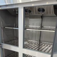 Vitrine verticale commerciale en acier inoxydable (Congélateur/Réfrigérateur) à refroidissement par air ou direct