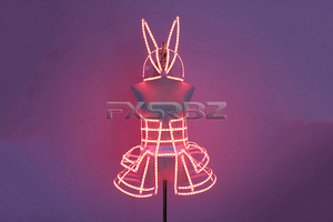 Stage Show LED Cage <strong>Corset</strong> Girls LED <strong>Tutu</strong> <strong>Dress</strong> Ladies Light up Clothing Suit Bar Nightclub DanceLED Costume - Product Image 3