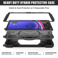 Étui robuste pour tablette pour Samsung Galaxy Tab S10 lite 2025 Bandoulière intégrée 360 Rotation du support sur le dos