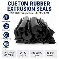 Joint d'étanchéité en mousse de caoutchouc EPDM haute performance pour portes et fenêtres en verre, profilés en aluminium – Dimensions personnalisables, découpe sur mesure