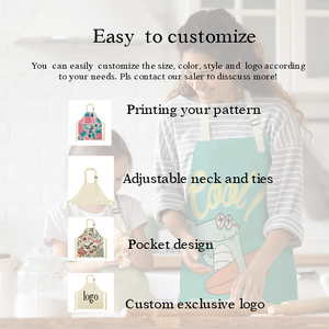 Tùy Chỉnh Ice Cream Pattern In Kỹ Thuật Số Thân Thiện Với Môi Bông Linen Bếp Tạp Dề - Product Image 2