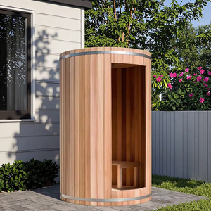 Sauna traditionnel en <span class=keywords><strong>bois</strong></span> massif pour l'extérieur, petit format, avec <span class=keywords><strong>poêle</strong></span>, construction facile, capacité 1 personne, pour appartement ou maison. - Product Image 3