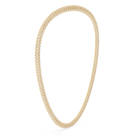 Collier ras du cou en argent et or, avec croix en moissanite de laboratoire Aurum Diam, chaîne à maillons brillants style hip-hop, certifié EGL, pour soirée de luxe