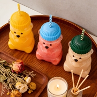 Gobelet en verre créatif à prix avantageux de style Ins, gobelet en forme d'ours en peluche
