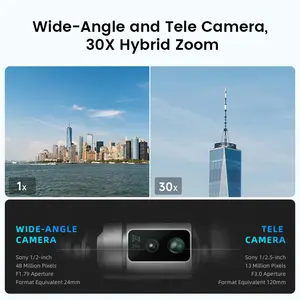 JHD FIMI X8 Tele Commercial Drone Wide Angle Tele Camera 30x Hybrid Zoom <span class=keywords><strong>4K</strong></span> <span class=keywords><strong>60fps</strong></span> 10KM Portée 3 axes Gimbal GPS AI Super Night - Product Image 5