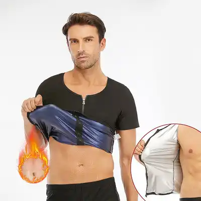 1PC Men's Sweat Vest Body Shaper Shirt Thermo Slimming Sauna Suit