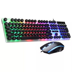 Colorful Glare Punk Wired Keyboard and <b>Mouse</b> Combo 104 Keys Led Backlit <b>Computer</b> Gaming Keyboard and <b>Mouse</b> Combos - Product Image 1