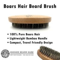 Brosse à barbe en bambou à poils de sanglier pour hommes Offre Spéciale avec logo personnalisé Brosse en bois pour barbe et moustache
