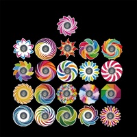 Spinner de acrílico transparente con diseño personalizado impreso, mandala, impresión a color, juguete giratorio para descompresión, espiral, regalo.