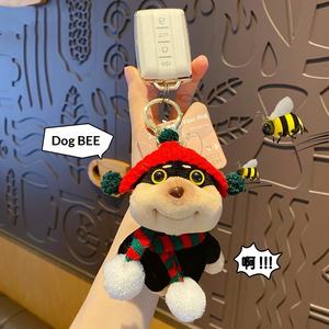 Portachiavi Luminoso a Forma di Ape in Peluche, Adorabile Ciondolo Imbottito, Anello Portachiavi alla Moda, Charm per Borsa, Decorazione per Chiavi Auto, Uso Quotidiano - Product Image 3