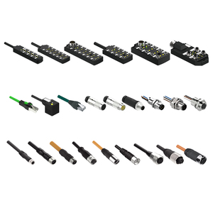 Tùy chỉnh chiều dài cáp không thấm nước IP67 nhựa lắp ráp với góc bên phải & thẳng nam M8 kết nối lĩnh vực kết nối không dây - Product Image 2