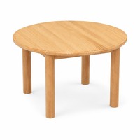 Table Ronde en Bois Chuangjin, Diamètre 60 cm, Bureau Circulaire en Bois Massif pour Activités Montessori, École Maternelle, Salle de Jeux, Vente en Gros