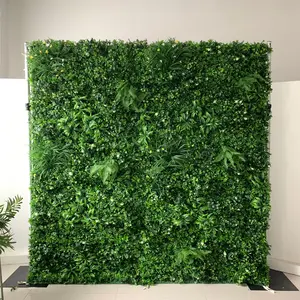 रोल अप घास की दीवार सजावट गर्म बिक्री कृत्रिम पौधे की दीवार उच्च गुणवत्ता वाली हरी घास पृष्ठभूमि दीवार