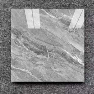 Azulejos de Porcelana Baratos 60x60, Baldosas de Mármol Gris para Sala de Estar - Product Image 3