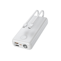 Nouveaux produits 2025 usines chinoises 20000mAh grande capacité 22.5W charge rapide avec câbles intégrés chargeur banques d'alimentation portables