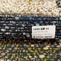 Tissu d'ameublement original et tendance, tissé, respirant, épais, teint en fil, coloré, avec incrustations de pierres précieuses, mélange lin et viscose