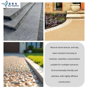 Peinture économique en résine époxy et pierre lavée, revêtement en béton à agrégats apparents pour bord <span class=keywords><strong>de</strong></span> piscine - Product Image 3