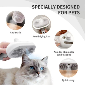 <span class=keywords><strong>Cepillo</strong></span> de Vapor para Gatos 3 en 1, Peine de Vapor para Eliminar el Pelo de Mascotas, Autolimpiante, Antiestático y de Depilación Eficaz para el Aseo de Gatos - Product Image 2