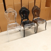 Chaises de fête de mariage transparentes en plastique acrylique polypropylène transparent