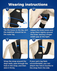 OEM tutore per cani ACL per zampe posteriori anteriori strappate e posteriori ACL strappo ginocchiera per cani regolabile per artrite lugusta <span class=keywords><strong>rotula</strong></span> - Product Image 3