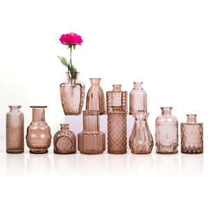 Vaso in Vetro di Design Mediterraneo Retrò di Lusso Leggero, Stile Ins Trasparente per Decorazione e Composizioni Floreali - Product Image 6