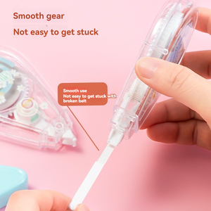 Deli VR129 Ruban correcteur rose transparent, lisse et résistant aux chutes, pour étudiants, élimination des erreurs, exclusif, le meilleur - Product Image 3